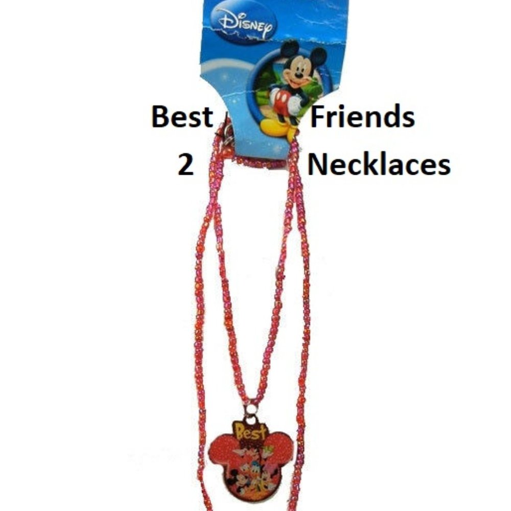 Disney Mickey necklace red ab Seed 2 pendant NWT